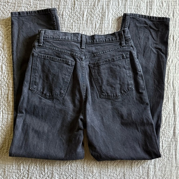 Abercrombie & Fitch Curve Love Ultra‎ High Rise 90s Straight Jean Black Size 29R - Picture 9 of 13